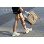 【MQ】FRIEDA Three-way multi-layer tote bag, 奶茶色, large