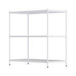 【Y HOUSE】120x60x120 cm three-layer hole-free iron plate storage rack rack iron rack - paint white, , large