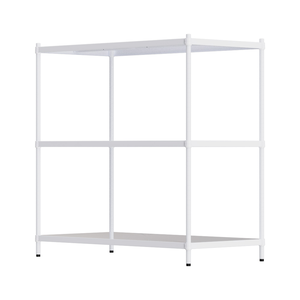 【Y HOUSE】120x60x120 cm three-layer hole-free iron plate storage rack rack iron rack - paint white