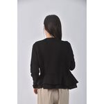 (S) 【德馨私服】blue shop韓牌質感棉質V領黑色外套二手衣, , large