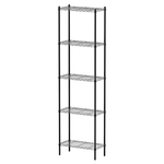 【Y HOUSE】60x30x210cm Lightweight Five-Layer Iron Rack Iron Rack - Painted Black, , large