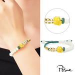 【Prisme Gold】黃金手鍊 黃金招財貓 串珠編織手鍊 (金重：約0.07錢±0.03), , large