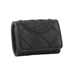TORY BURCH Fleming 縫線納帕皮革小款三折短夾/黑色, , large
