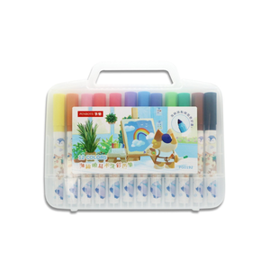 【PENROTE 筆樂】12色海綿頭易水洗彩色筆