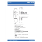 EVERLIGHT "Starry Sky" 50W Dimmable & Color-Tunable LED Ceiling Light with Remote Control (Universal Voltage), , large