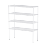 【Y HOUSE】120x35x150cm Lightweight Four-layer Iron Rack Iron Rack Shelf-Painted White, , large
