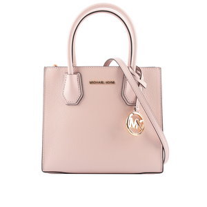 Michael Kors Mercer Logo吊飾荔枝皮革二用包/粉色