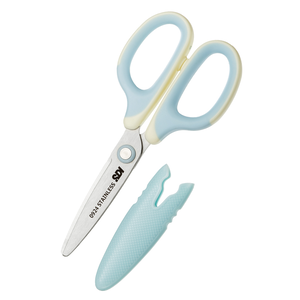 手牌SDI  5 1/4"滑利剪*省力兒童剪刀，135mm(0924C)*水藍