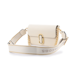 Marc Jacobs THE J MARC 平滑牛皮翻蓋二用包/天空白, , large