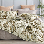 【多利寶寢具】Indian_100%純天絲雙人加大四件式兩用被床包組-夢途, , large