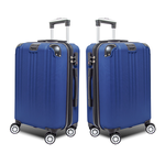 【Alldma鷗德馬】24吋ABS玩色拉鏈行李箱S2-深藍(贈B2束帶), , large