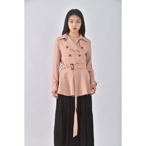 (S) 質感風衣橘色外套二手衣