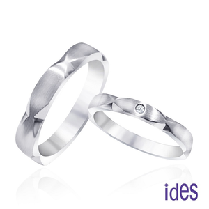 [ides愛蒂思] 情人禮 歐風精品設計系列14K金對戒情侶戒鑽石對戒/唯愛 (戒圍請於訂單備註)