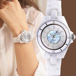 Relax Time 奢華陶瓷光動能女錶-34mm 禮物 RT-107S-1, , large