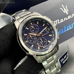 [星晴錶業]MASERATI手錶,44mm,R8873645004寶藍色錶面銀錶殼銀色精鋼錶帶款, , large