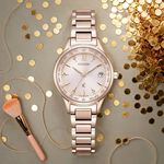 CITIZEN 星辰 Hebe田馥甄廣告款 XC 台灣限定 光動能電波萬年曆女錶 EC1193-55X, , large