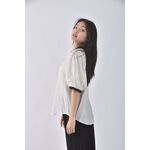 (XL) yansoo條紋白色短袖上衣二手衣, , large