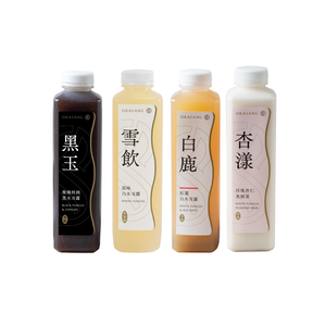 OKASANG Sugar-Free Drink Set｜1000ml*4(Black fungus & Longan*1、 White fungus*1、White fungus & Red date*1、White funcus almond milk*1)