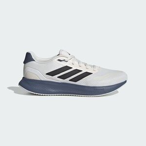 Adidas Runfalcon 5 男 慢跑鞋 運動 休閒 透氣 緩衝 彈力 愛迪達 米白 黑藍 [IE8815]