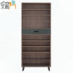 【文創集】包曼2.7尺四門單抽高玄關鞋櫃(客約商品)灰橡木紋色系, , large