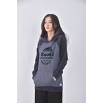 (M) roots毛巾布拼接連帽藍色長袖上衣二手衣, , large