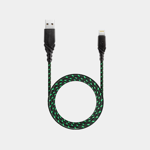 [亞瑟3C]ENERGEA Lightning to USB-A
DuraGlitz 超強編織耐彎折快速充電線  1.5M-萊姆綠