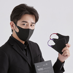 【Blue Eagle】Minimalist Black Series N95 3D Adult Medical Face Mask (3 Colors Mix ) 30 pack, , large