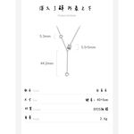 s925純銀鑲鑽流蘇鎖骨小蠻腰項鍊-附馬卡收納盒 , , large