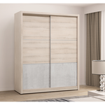 【唯熙傢俱】奧里橡木白5X7尺滑門衣櫃, , large