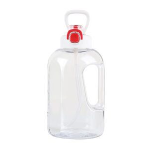 好室喵胖胖大容量手提吸管水壺2000ml(顏色隨機出貨)