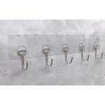 [熊好貼國際]壁掛式大五勾 免運 (SGS認證不鏽鋼)門後臥室衣帽架 無痕掛勾  耐重 衣物架 掛鉤 收納 國貨, , large