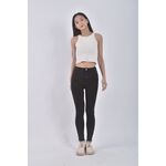 (S) 【里唯私服】wear to eat高腰丹寧牛仔緊身黑色長褲二手衣, , large