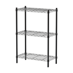 【Y HOUSE】60x30x90cm Lightweight Three-Layer Iron Rack Iron Rack Shelf - Painted Black, , large