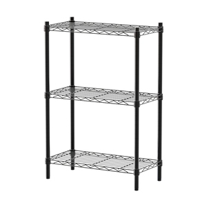 【Y HOUSE】60x30x90cm Lightweight Three-Layer Iron Rack Iron Rack Shelf - Painted Black