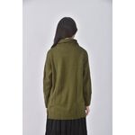 (XL) earth music ecology質感高領綠色長袖上衣二手衣, , large