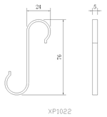 Stainless steel S hook (flat hook), , large