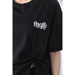 (XL) d m studio運動開衩黑色短袖上衣二手衣, , large