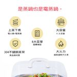 Giaretti Multi-Function Electric Steamer GT-HPS113, , large