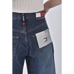 (2XL) tommy jeans高腰丹寧牛仔質感棉質五分藍色短褲二手衣, , large