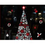 聖誕靜電窗貼-雪景聖誕樹, , large