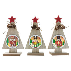 LED木片聖誕樹擺飾(款式隨機出貨)