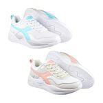 DIADORA迪亞多那 街頭時尚休閒鞋 女運動鞋 女鞋 拼接 寬楦 高腳背 透氣 反光 Q彈 氣墊乳膠鞋墊 白藍 白粉, , large