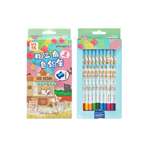 12-Color Thick Triangular Colored Pencils (DPG8075)