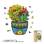  [Brick Republic]YouRPUZZLE Taiwan Stock – Succulent Plants Puzzle (Certified Wooden Animal Puzzle), , large