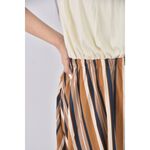 (S) natural couture質感拼接杏色洋裝二手衣, , large