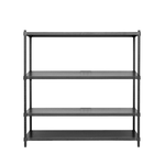 【Y HOUSE】120x45x120cm perforated plate four-layer rack perforated plate rack iron rack - black paint, , large