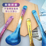 【純鈦冰晶鍋湯杓 流沙金】火鍋湯匙 鈦湯匙 大湯匙 環保餐具 露營餐具 湯杓, , large