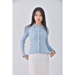 (S) niceioi質感V領藍色長袖上衣二手衣, , large
