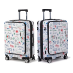 【Alldma鷗德馬】25吋台味郵戳雙開箱AD25-白郵(贈保護套CF7), , large