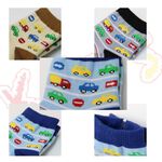 【BVD】汽車條紋1/2童襪<淺藍,17-21cm>B326 短襪 襪子, , large